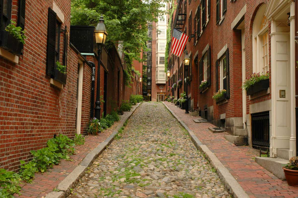 Acorn Street cobblestones Beacon Hill