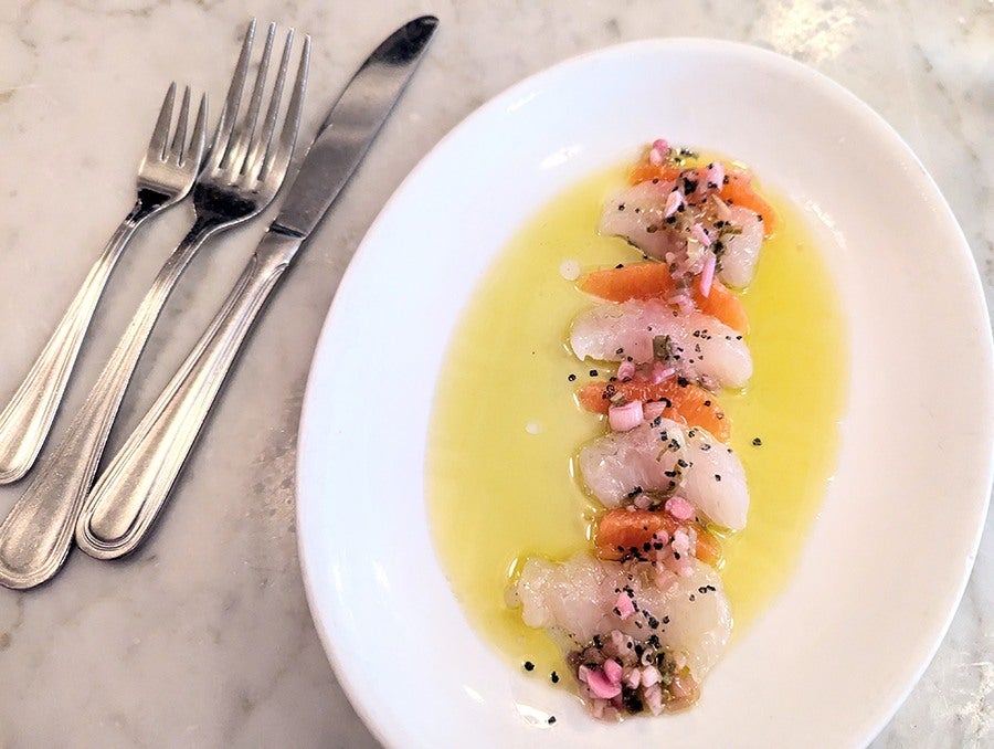 Seafood dish at a Boston restaurant